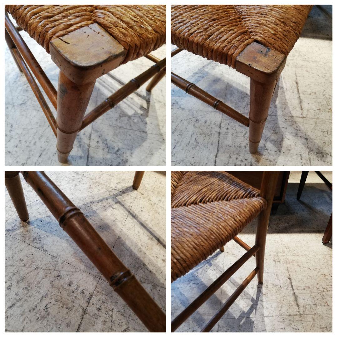 イギリス アンティーク 家具 藁編み チェア 1900年頃 椅子 588A