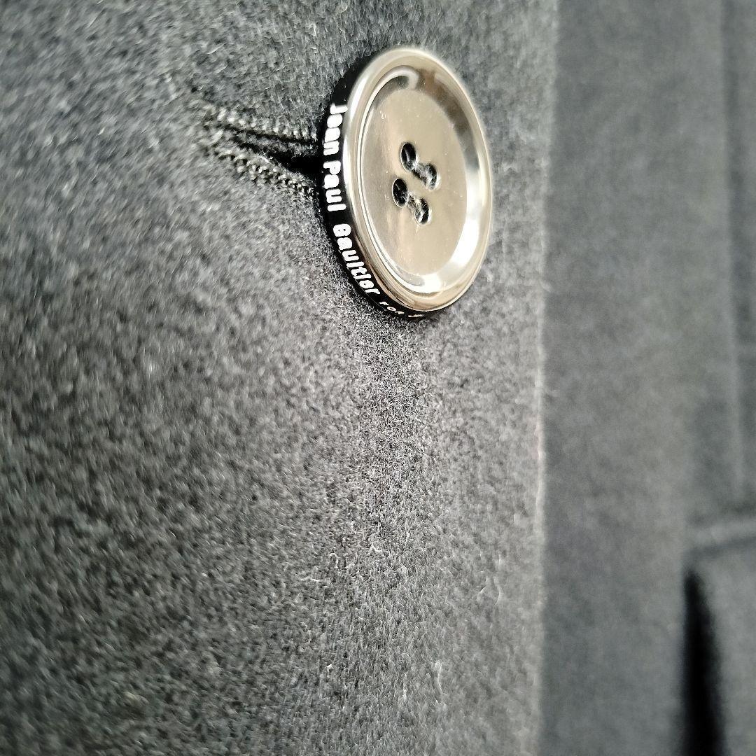 美品✨ジャンポールゴルチエ まち針刺繍 チェスターコート ブラック