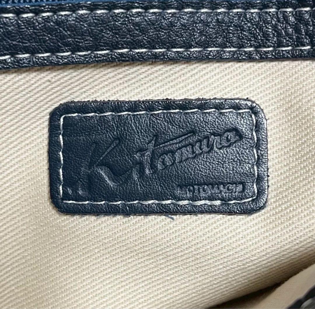 未使用級✨️キタムラ 元町 モトマチ ハンドバッグ チャーム付き ネイビー