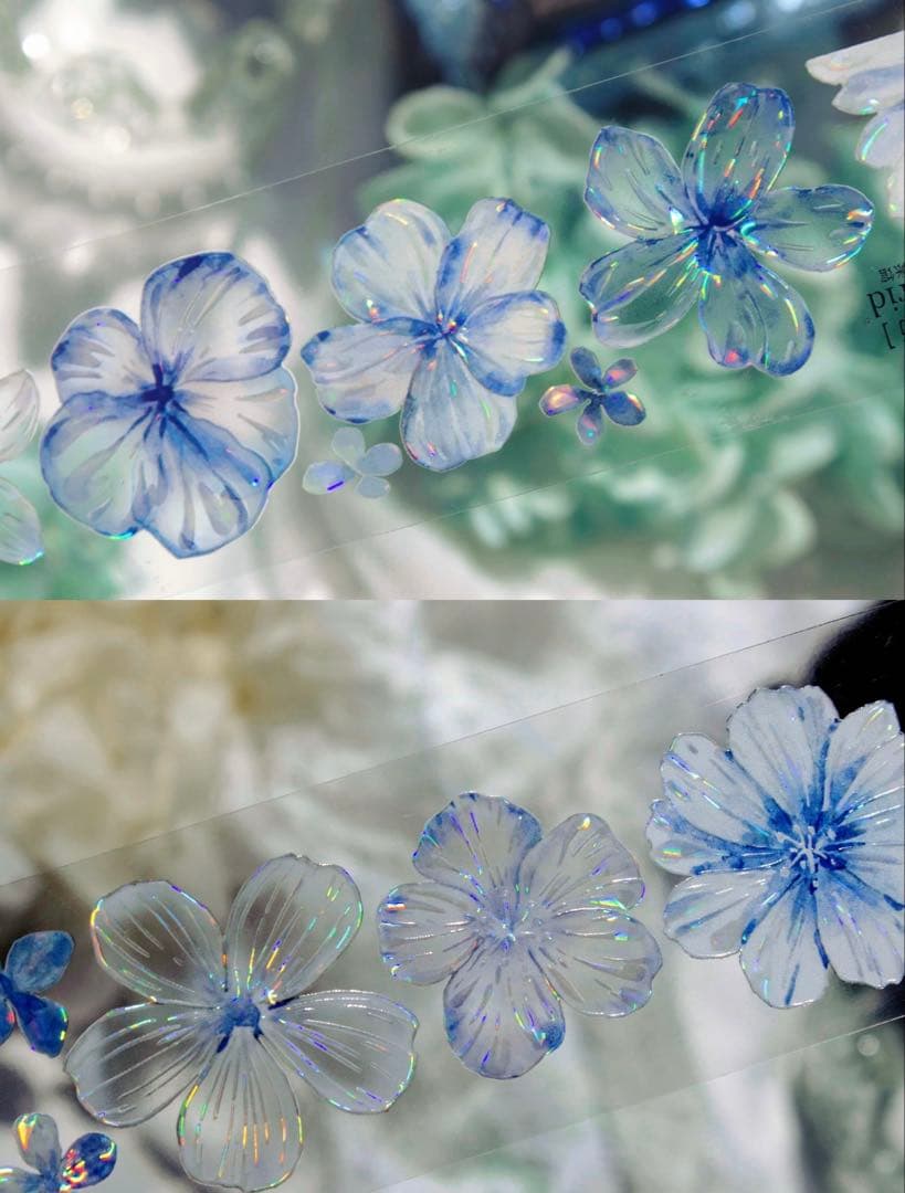 TimeGrid《蓝雾花屿》海外マスキングテープ　マステ 【2451】