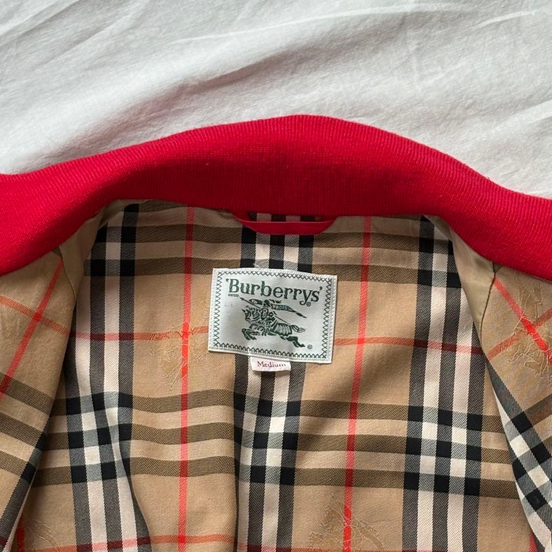 バーバリーズ☆Burberry☆スウィングトップ ジャケット ノバチェック 赤M