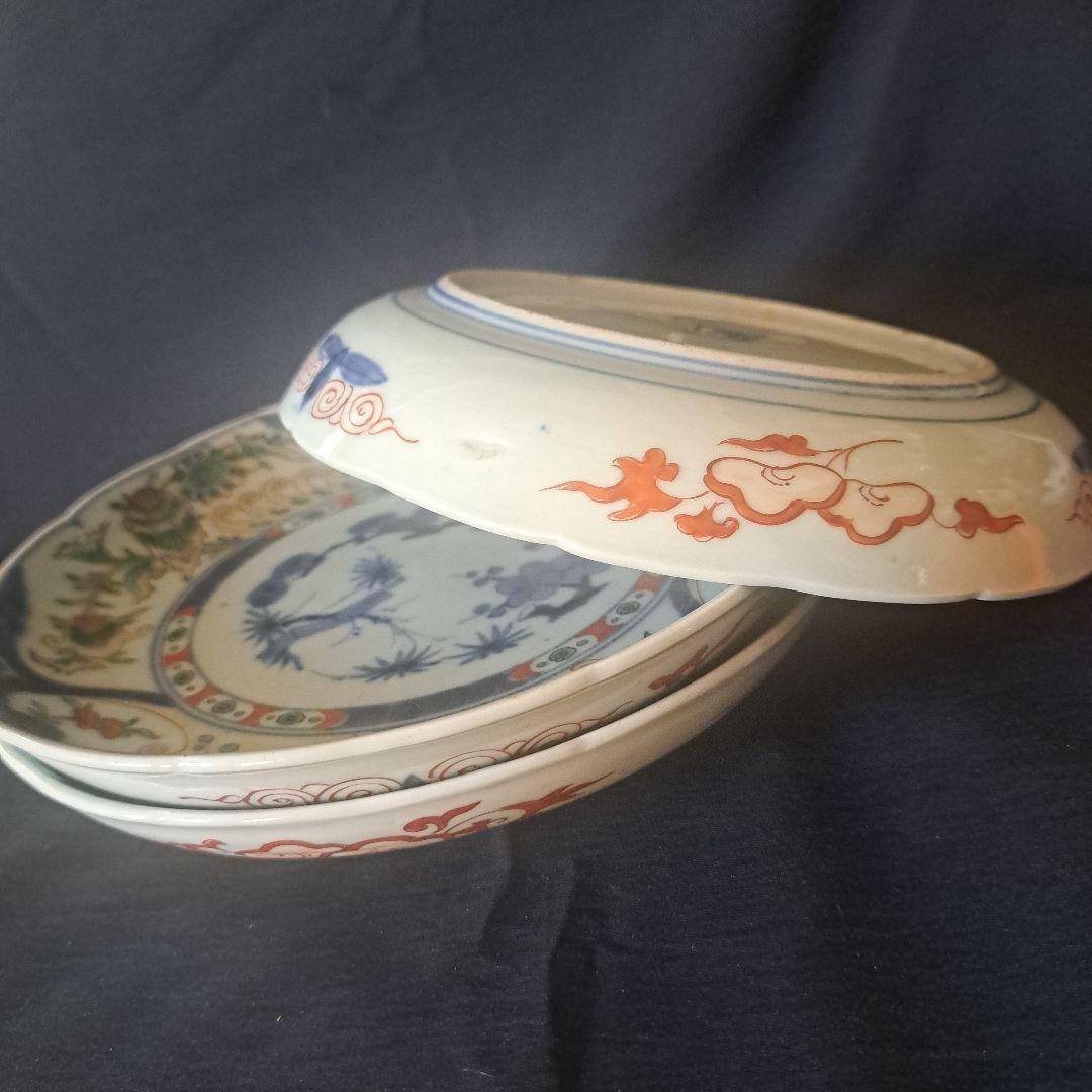 high level 渦福(うずふく)の満足感！ 」古伊万里皿 3客セット 骨