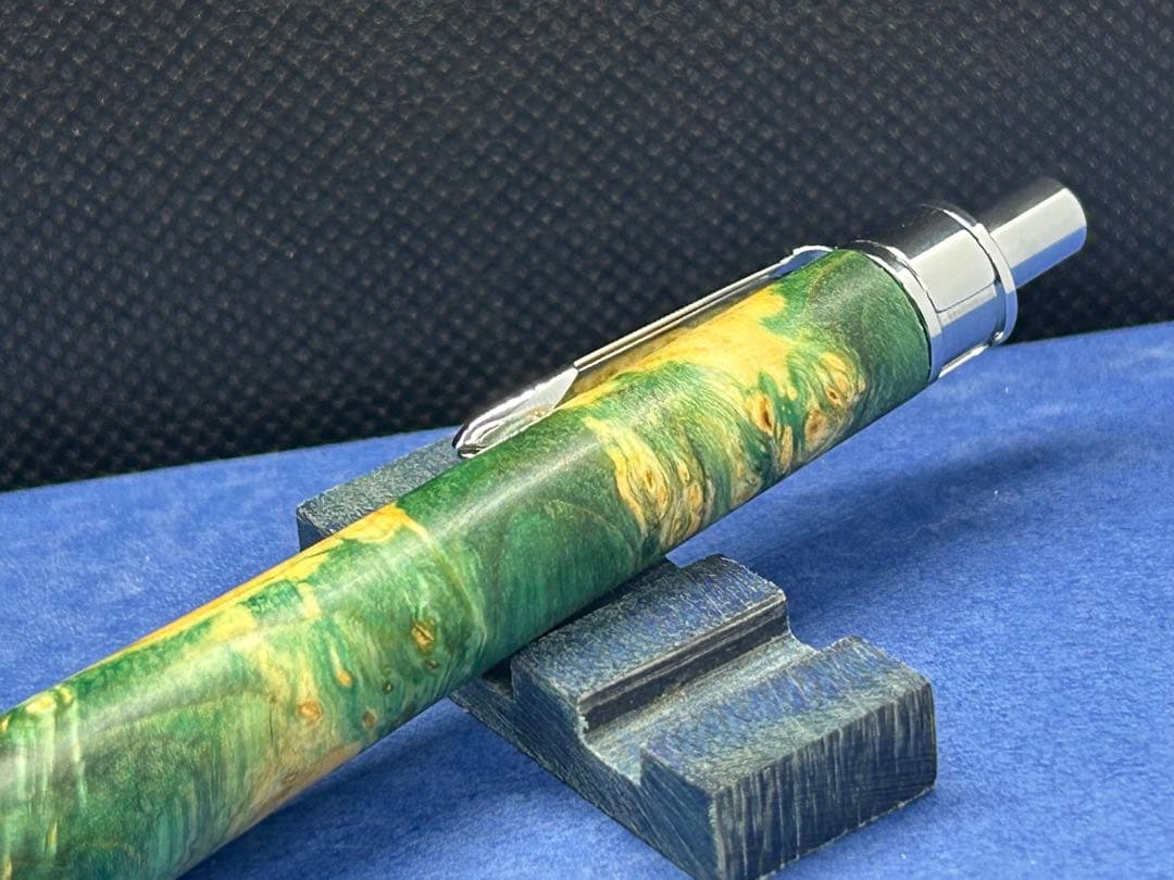 早い者勝ち】メープルスタビライズドウッド ボールペン0.5 金色金具