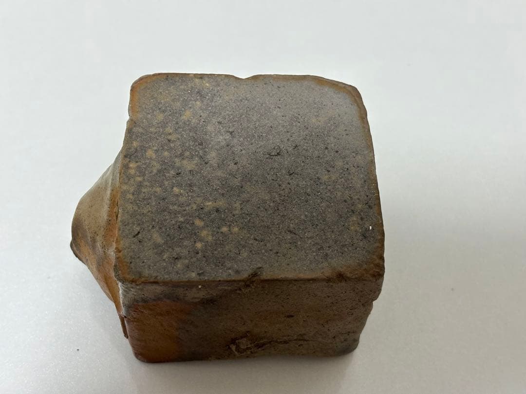 ⑰備前焼 宝瓶 登り窯 松 まつ 4角 手びねり 急須