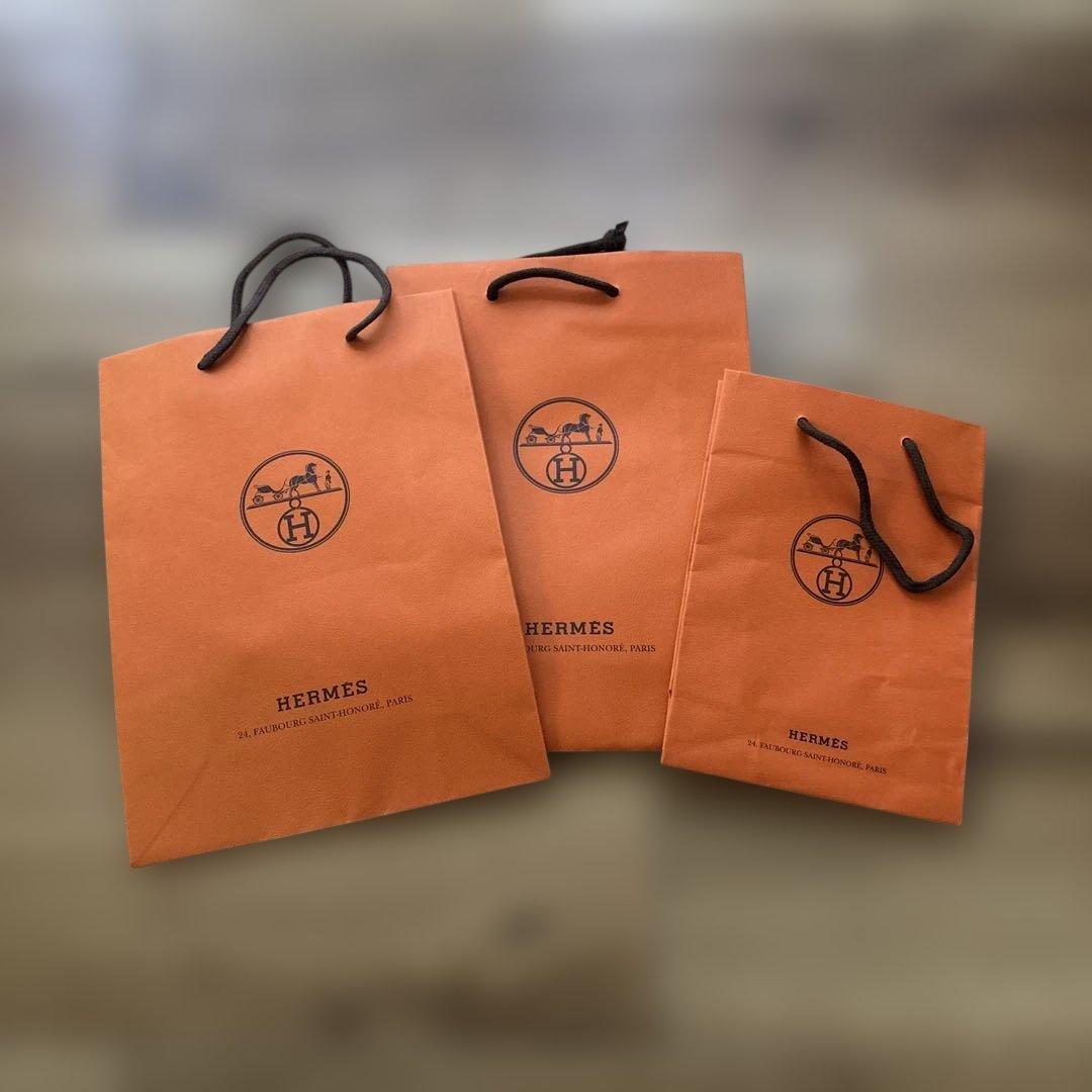 HERMES オレンジ紙袋セット - メルカリ