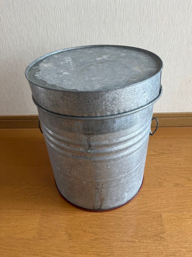 DULTON ごみ箱 ブリキ缶 大きい レトロ ガベージ カン 缶 L アイボリー