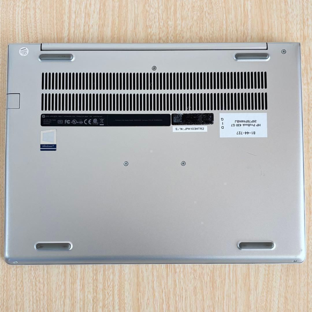 第10世代☆HP ProBook 430 G7☆i5／16GB／SSD256GB HP 13.3型ノート