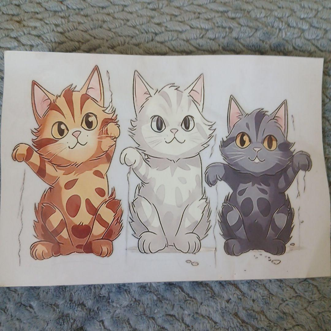 猫のイラストステッカーセット 10枚