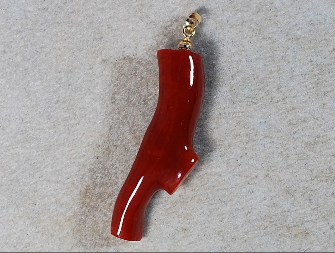 まにこ様用！！【極上の純国産☆】天然血赤珊瑚　高知県産　21.090ct k18