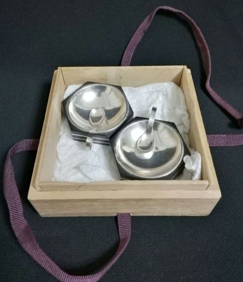 信楽中郷窯 鈴木茂至造銀彩赤絵対鉢5枚組2種10客銘々皿信楽中郷窯