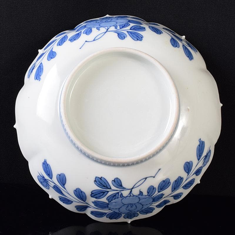 かず様専用 鍋島焼 藍鍋島 葡萄文 五寸皿 時代箱付 V