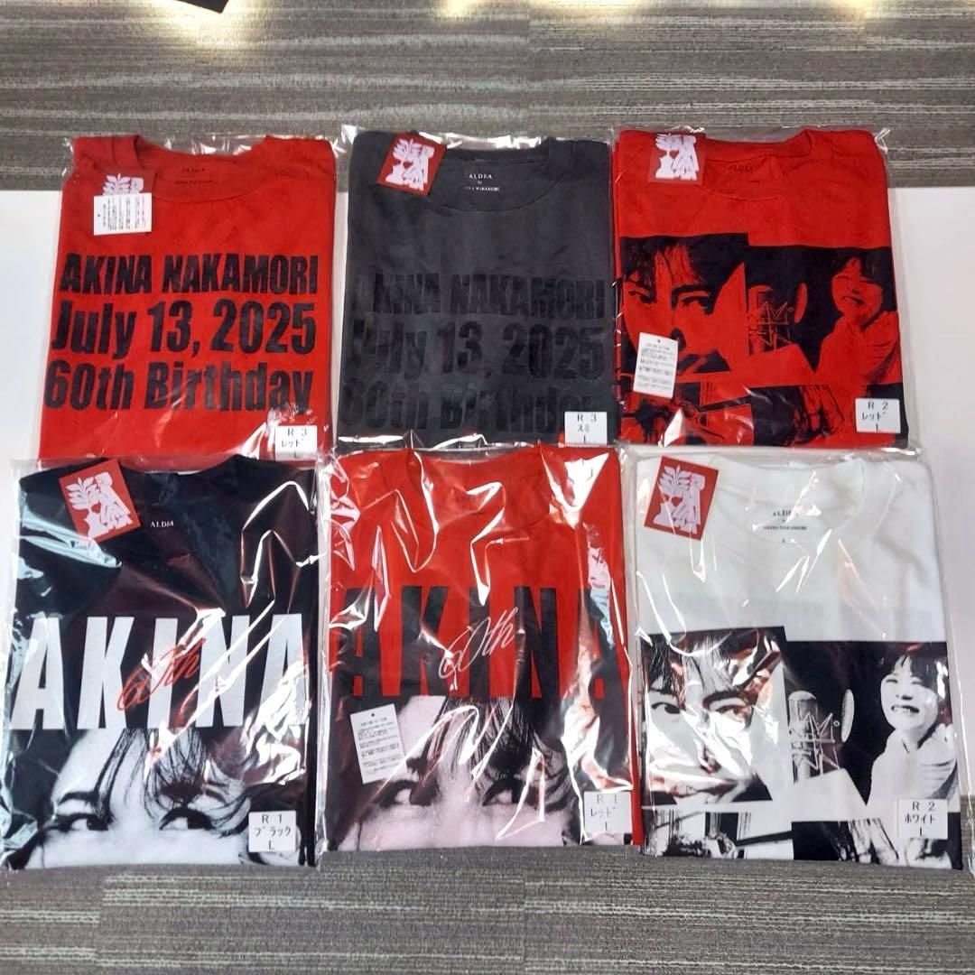 新品未開封 中森明菜 ALDEA FC 期間限定 還暦 Tシャツ 6枚セット L