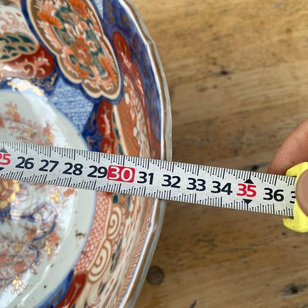 古伊万里 金彩　色絵大鉢　直径32cmＸ高さ15.5cm