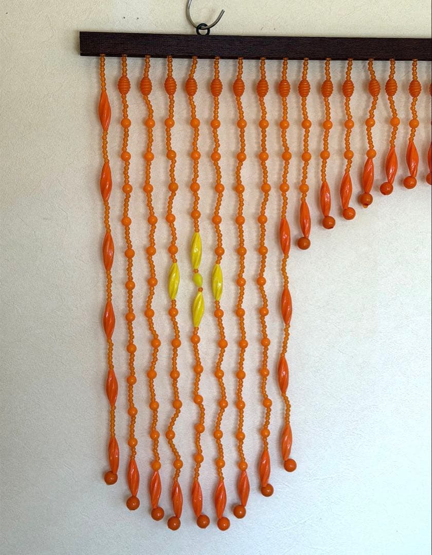 昭和レトロ 80年代 珠のれんビーズカーテン ヴィンテージ レトロポップ