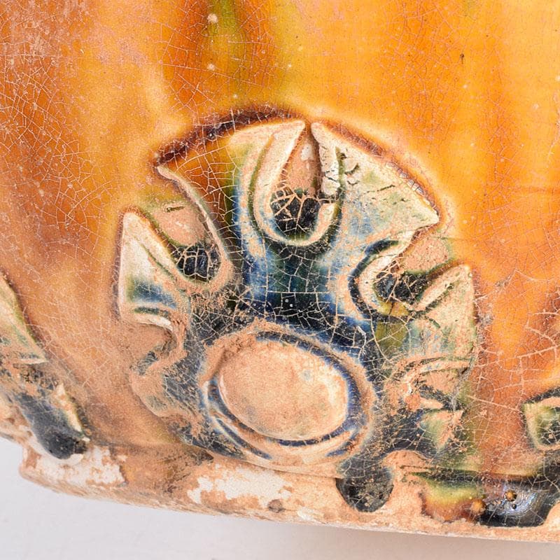 中国 唐三彩 蓋壷 飾壷 C R8539H