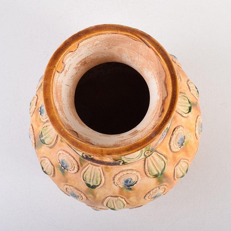 中国 唐三彩 蓋壷 飾壷 C R8539H