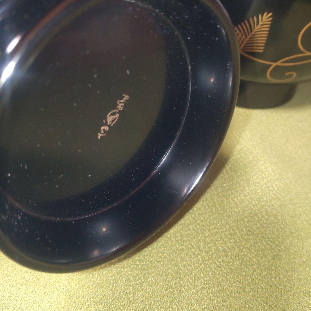 希少 輪島塗 大向高洲堂 松沈金 煮物椀 5客 雑煮椀 合鹿