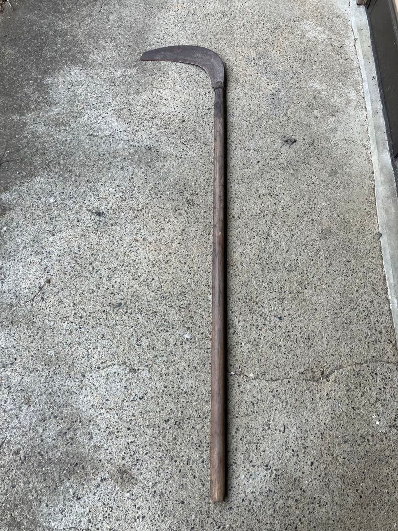 昭和　特大　大鎌　下刈り鎌　全長1m 37cm 昭和 特大 大鎌 下刈り鎌 全長1m 37cm