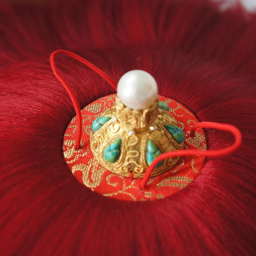 珍】皇帝冠中国古美術真珠貂皮清朝様式