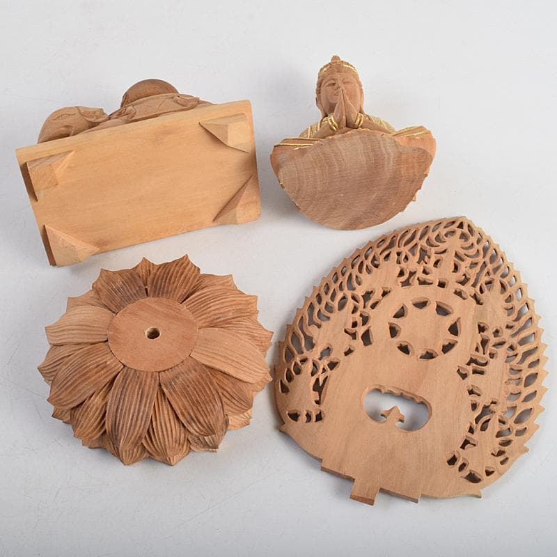 アンバサ様専用松園大龍作白檀 普賢菩薩像 仏像 保証書付 共