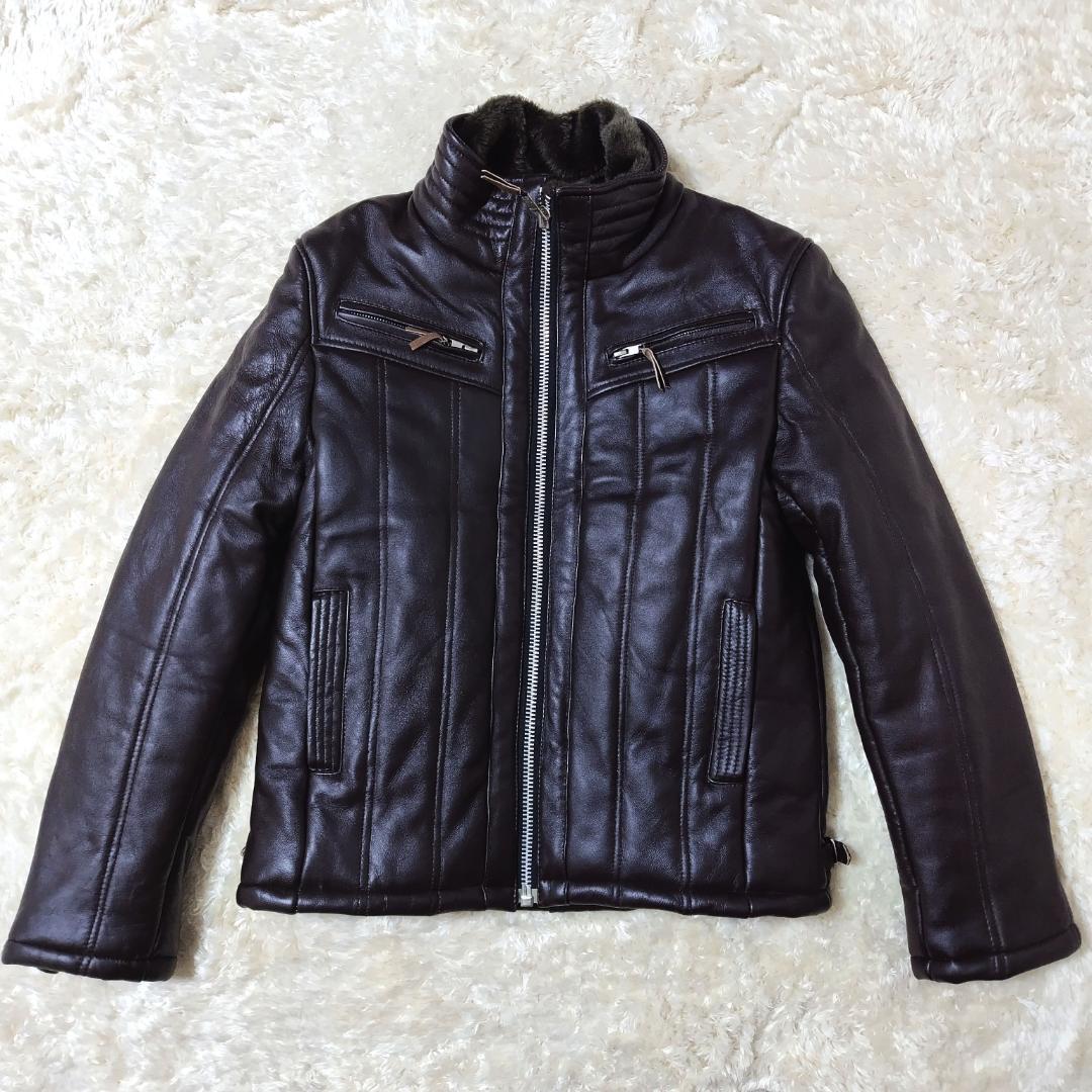 希少サイズ】 Wind Armor ライダースジャケット バイカー 牛革 光沢