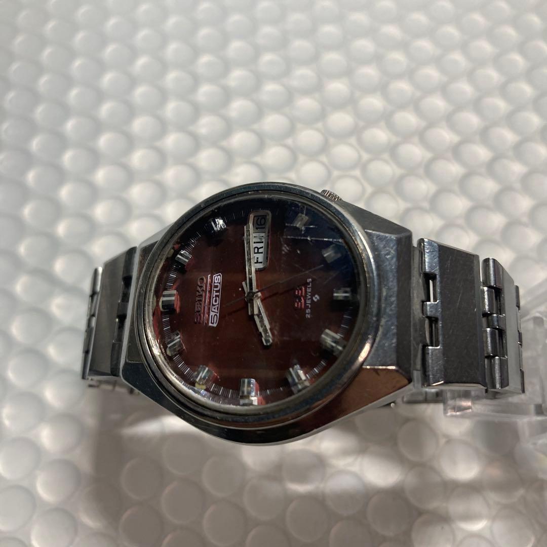 セイコー　5 アクタス　自動巻き　6106 カットガラス