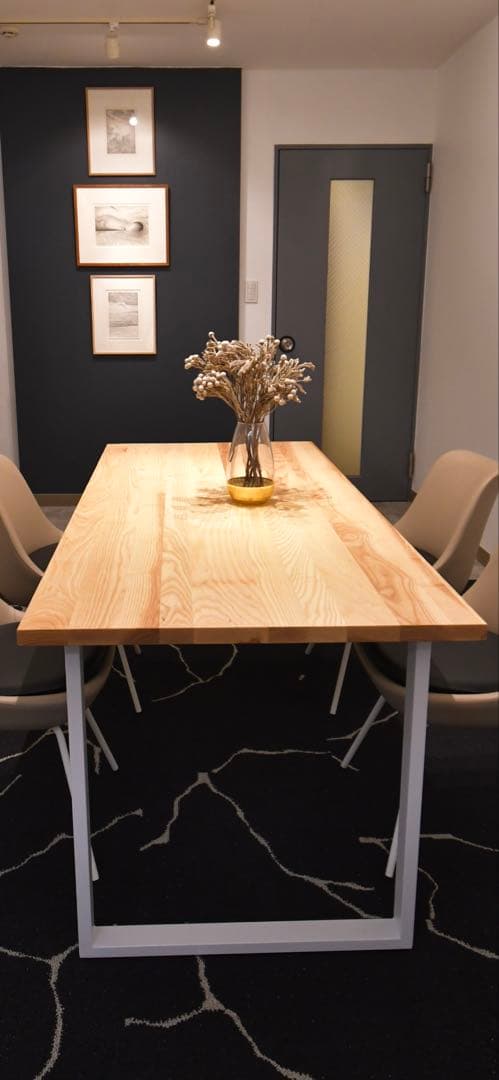 Kanademono テーブル　165*75センチ　天板ホワイトアッシュ