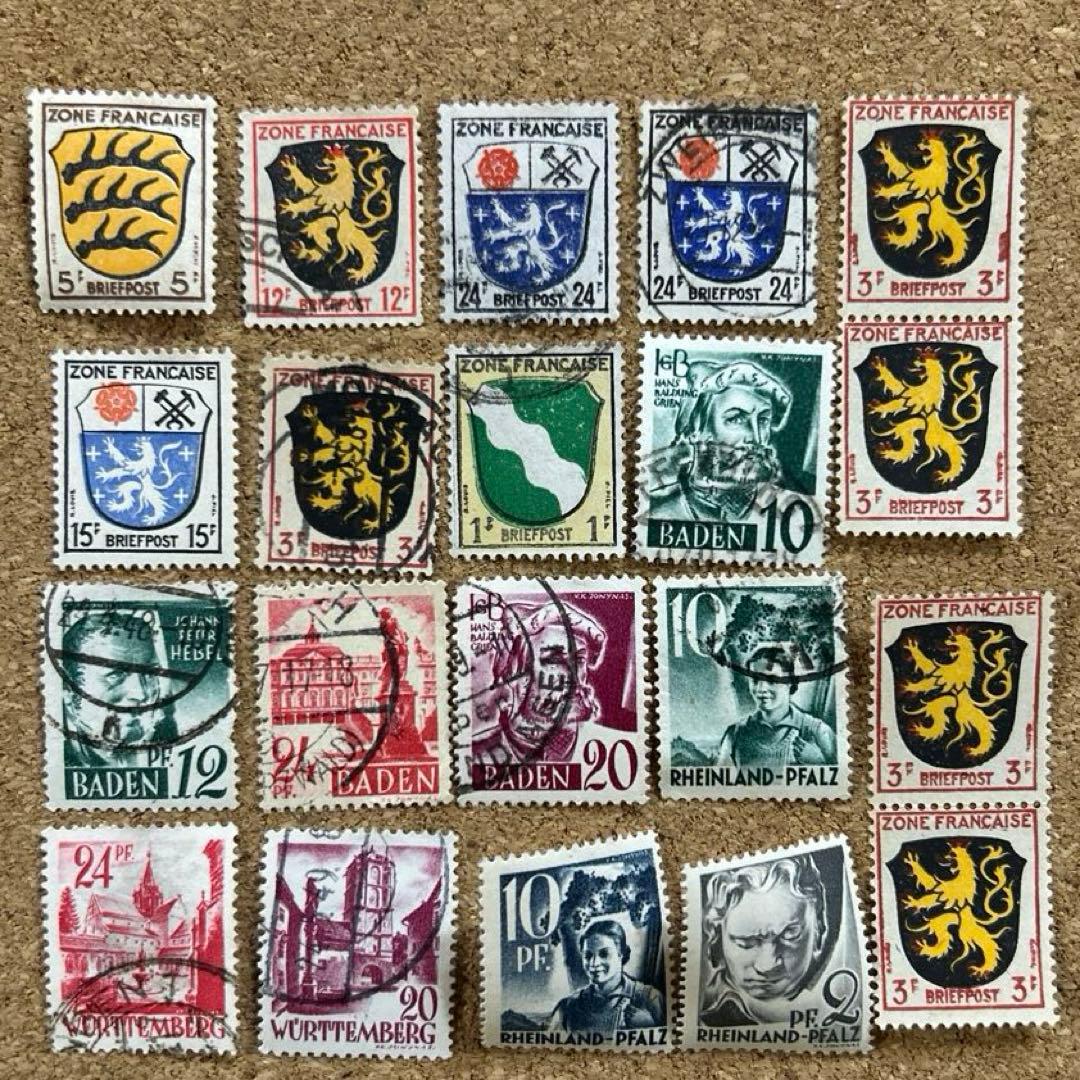 海外 外国切手 フランス占領下ドイツ いろいろ地域用20 - メルカリ
