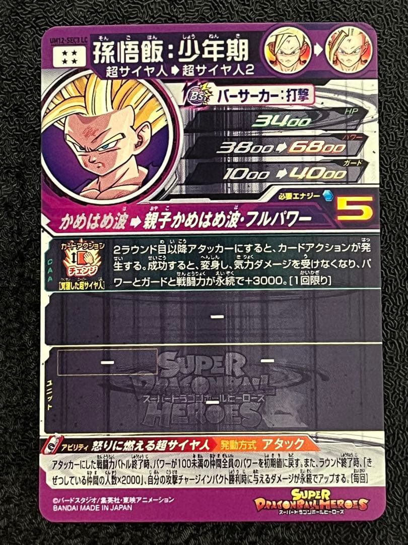 つーUM12-SEC3LC 孫悟飯少年期 ドラゴンボールヒーローズ