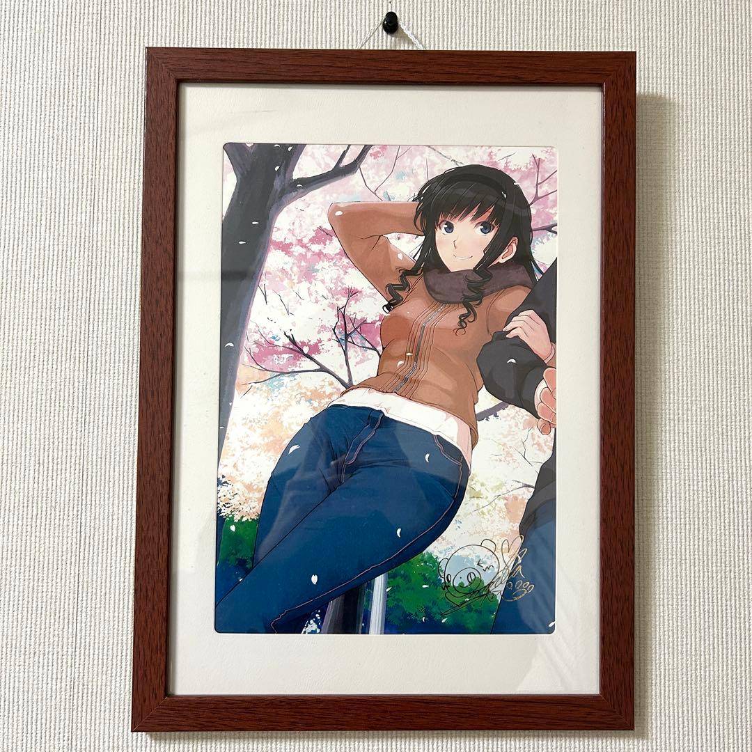 『アマガミ ちょっとおまけ劇場』森島はるか 複製原画　声優箔押しサイン入り アマガミ ちょっとおまけ劇場』森島はるか 複製原画 声優箔押しサイン入り