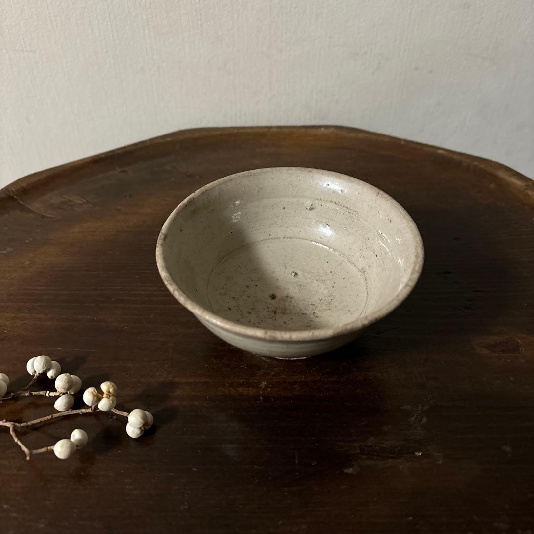 李朝小鉢 堅手 白磁 小服茶碗 大盃 韓国アンティーク 古道具 古民芸