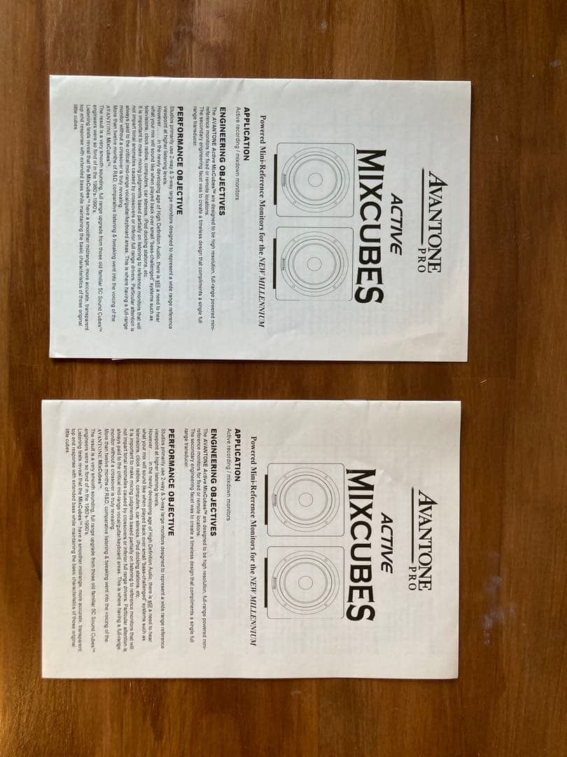 AVANTONE ACTIVE MIXCUBE ペア　115V昇圧機付き