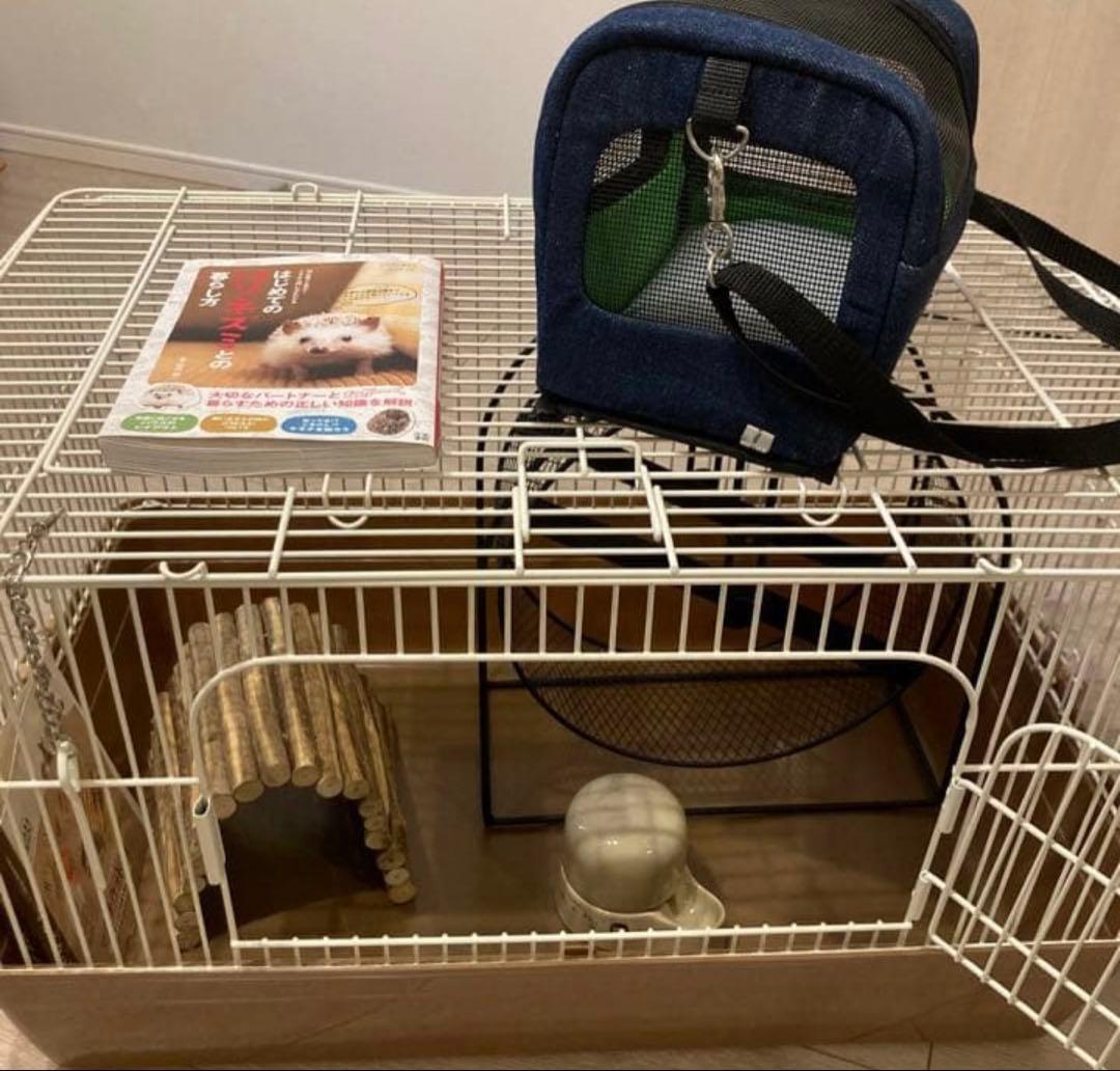 ハリネズミ 飼育セット ケージ 回し車 おでかけバッグ 本 - メルカリ