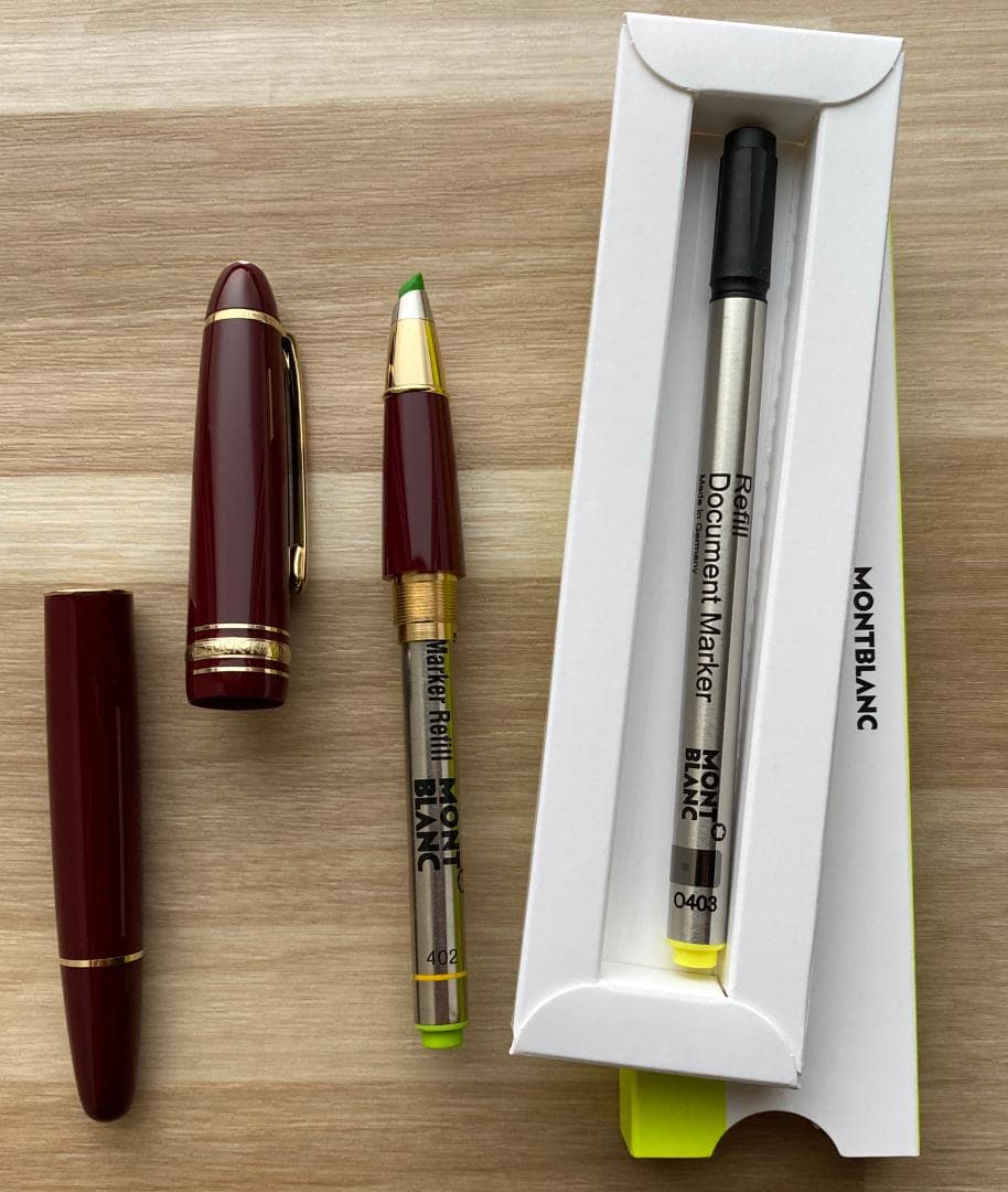 超美品 モンブラン ボルドー ル・グラン166 ドキュメントマーカー 蛍光ペン