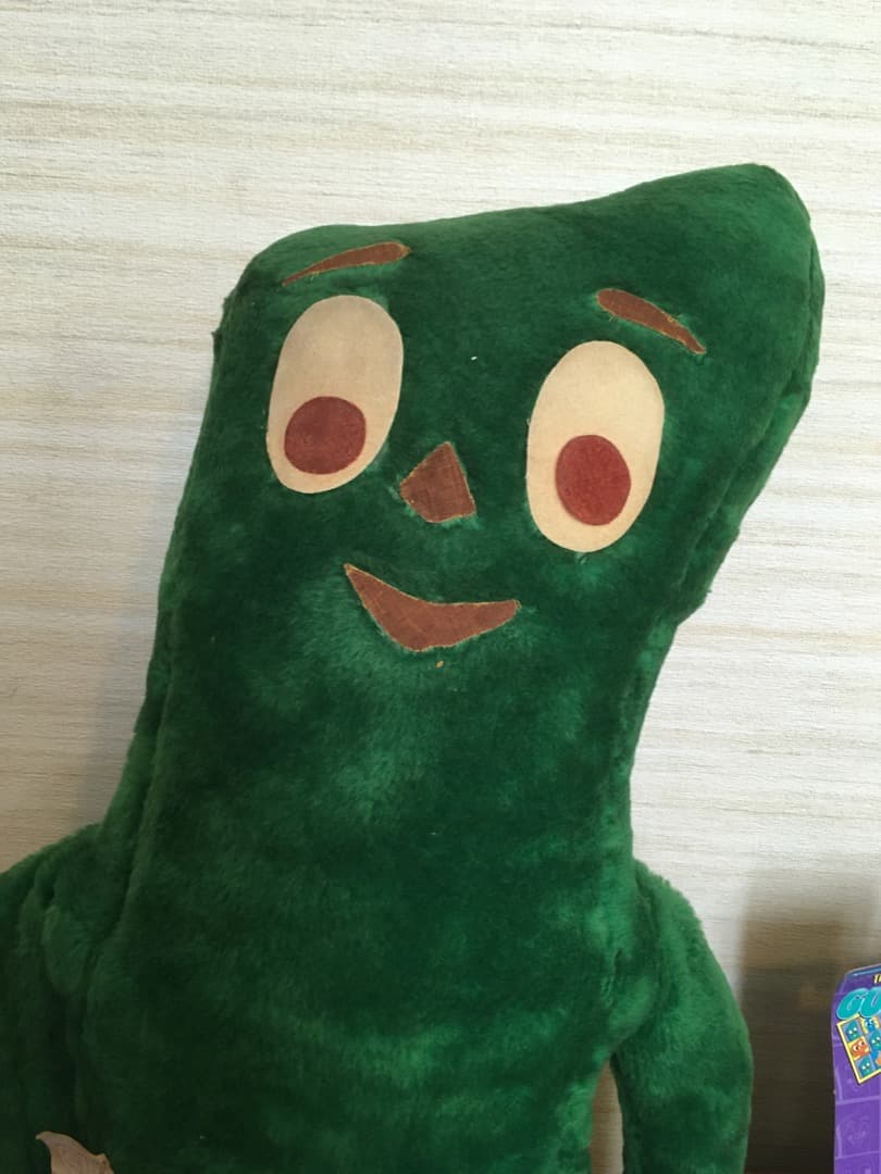 未使用 中古 GUMBY ガンビー 特大・大ぬいぐるみ フィギュア セット