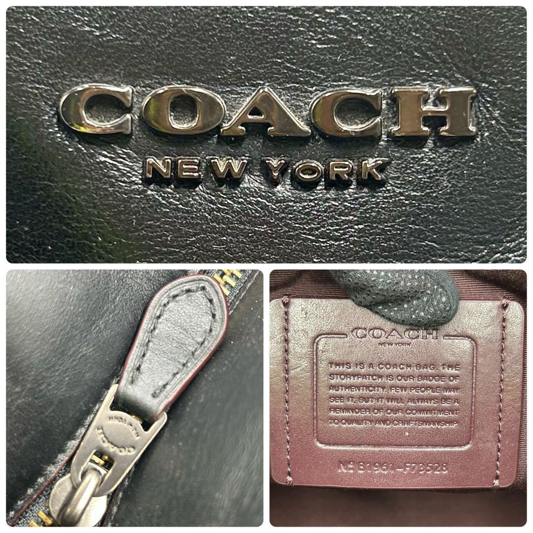 コーチ ベケット 2way ビジネス トートバッグ 革 PVC A4 ブラック