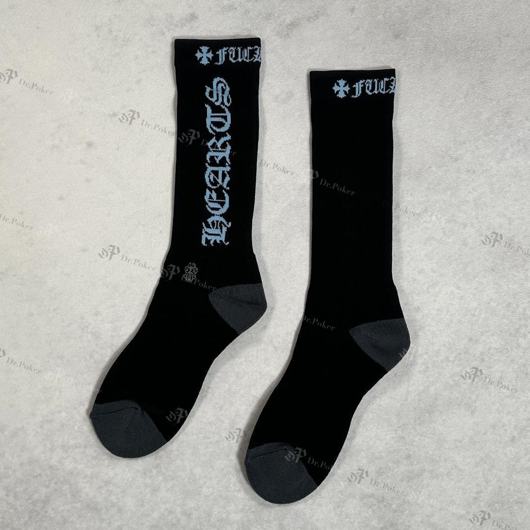 【新品】Chrome Hearts ダガー ソックス 靴下 水色 M