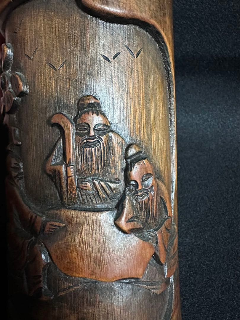 筆筒竹筒文房具中国美術唐物アンティーク骨董