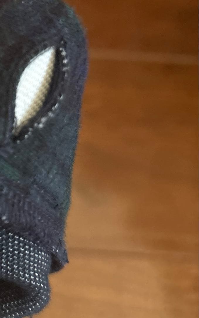 ファミリア 現行品 チェック ロングパンツ ネイビー グリーン プルオン