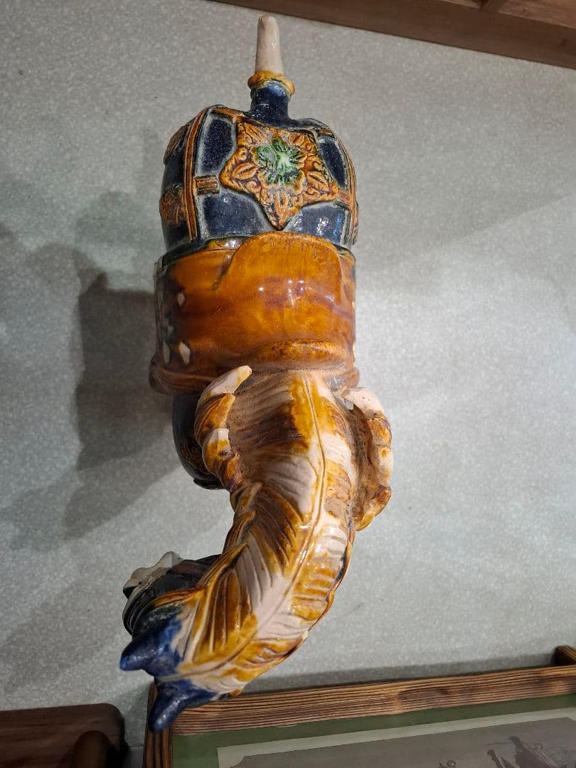 旧豪家蔵出し 唐三彩藍釉戰馬 旧豪家蔵出し 唐三彩藍釉戰馬