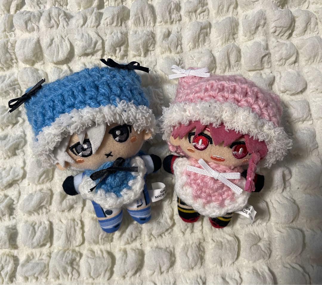 編み物 ちびぐるみ 猫耳ニット帽 ぬい服 オーダーページ ちびぬい 猫耳帽子