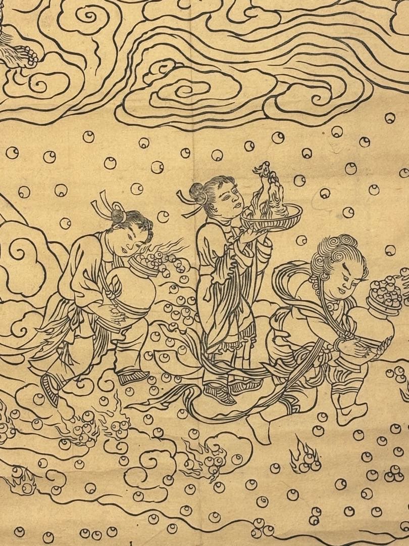 大型木版画「勝敵毘沙門天図」文久二年 1枚|中国画 唐本