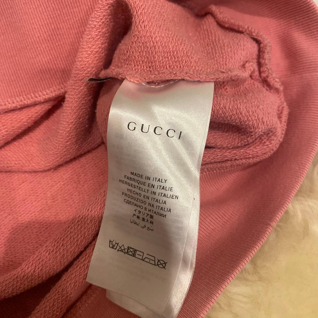 【美品】8A 140㎝　GUCCI グッチ　スパンコール　トレーナー　ピンク