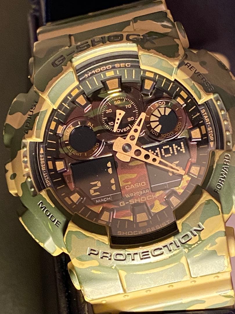 【生産終了品　希少極美品　電池新品】 G-SHOCK GA-100CM カモフラ