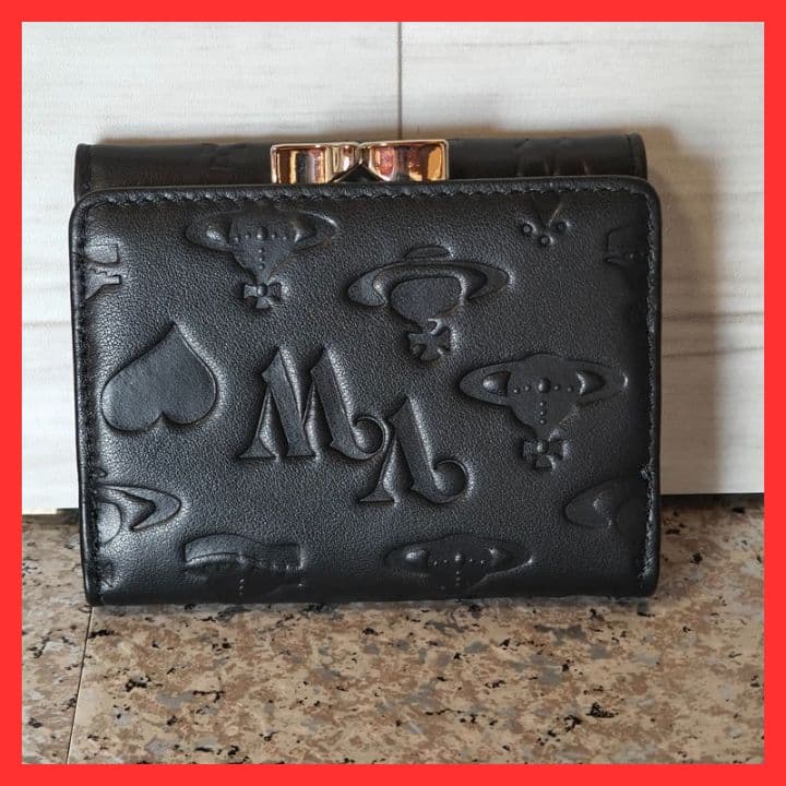 【新品未使用】ヴィヴィアンウエストウッド三つ折り財布　913VW165　ブラック