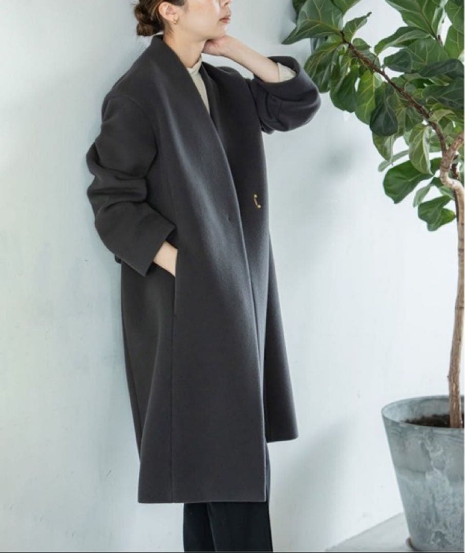 ノーブル MTRウールカシミヤ Vカラーコート - メルカリ
