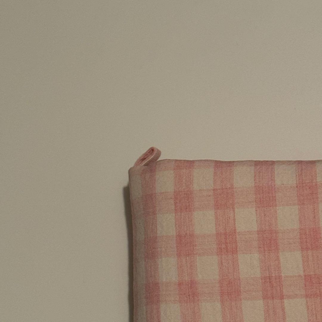 バインダーカバー ピンクチェック A6 韓国 貯金