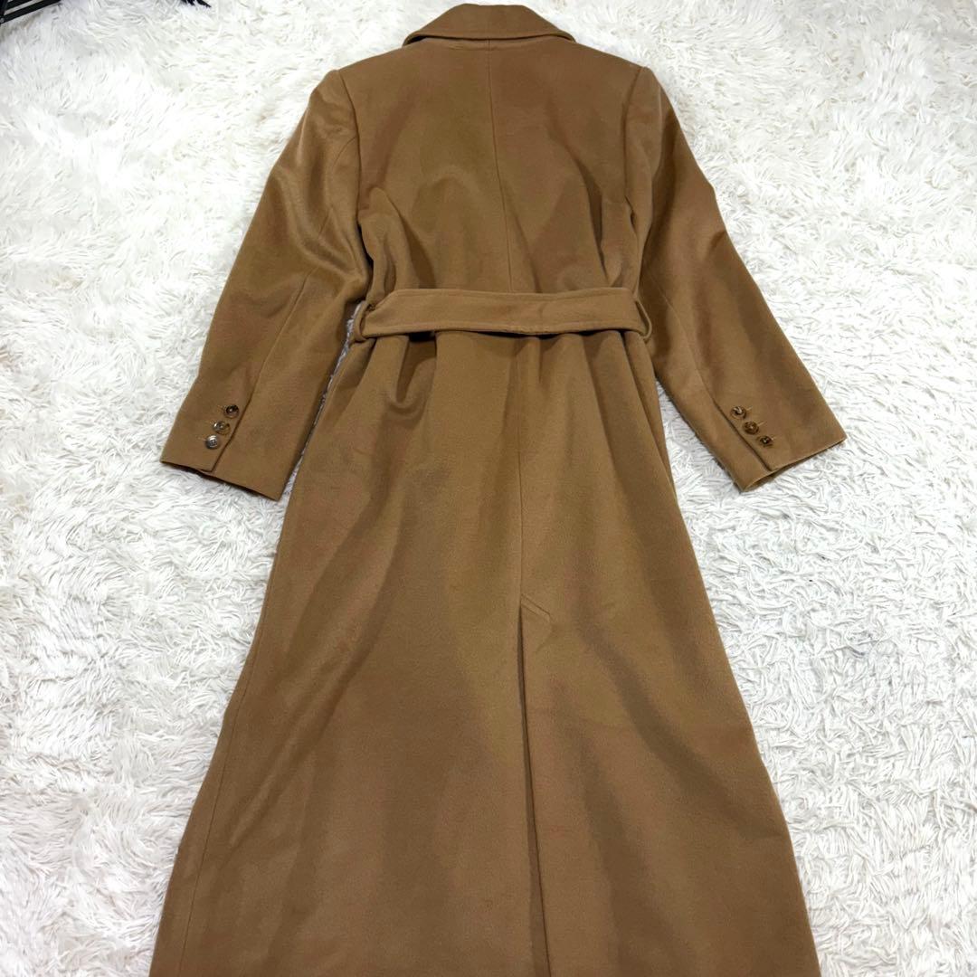 極美品】マダムニコル キャメル カシミア100% ダブルチェスターコート