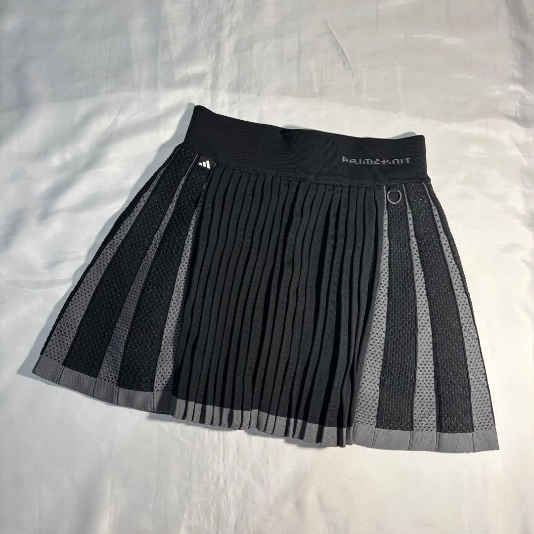 未使用　adidas ゴルフ　ネックモックチェック　プリーツ　セットアップ