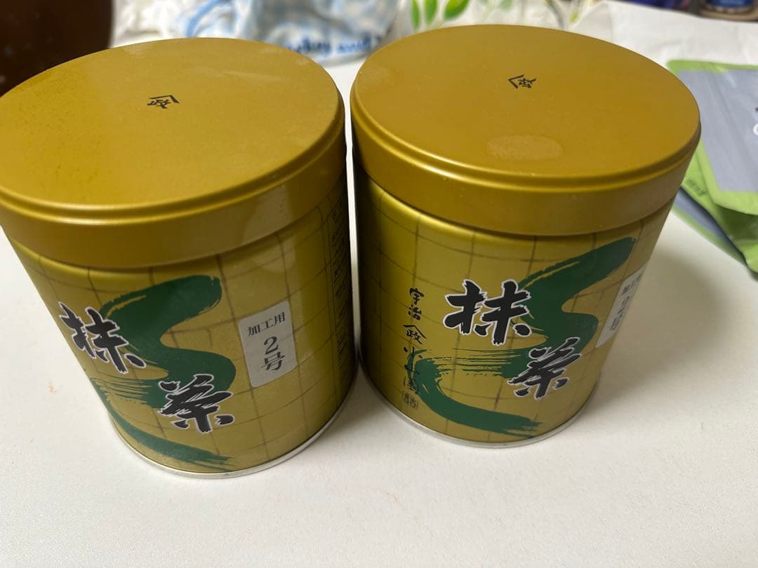 山政小山園 抹茶パウダー 緑茶 300g 加工用2号2個 山政